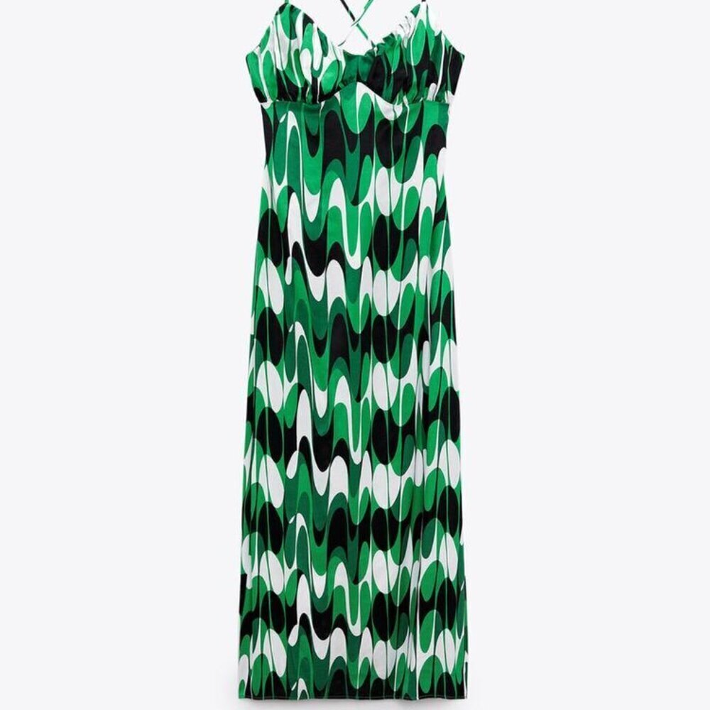 ZARA PRINTED CAMISOLE DRESS SIZE S 9878 173 031